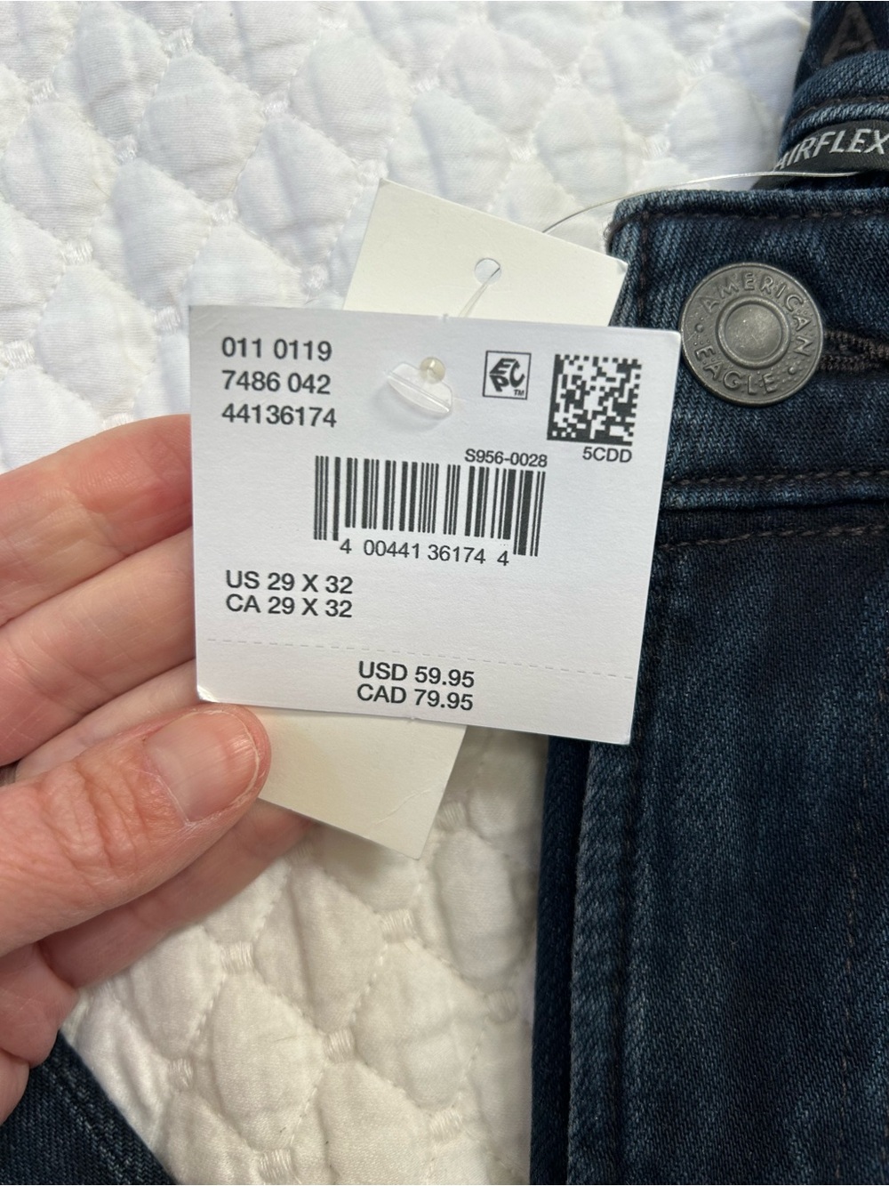 American eagle Airflex+ Dark Blue skinny Jeans - Picture 7 of 10